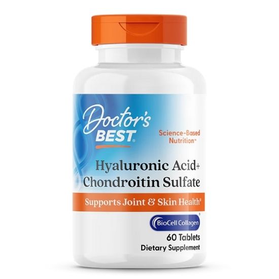 Hyaluronic Acid + Chondroitin Sulfate cu BioCell Collagen, 60 tabs, Doctor's Best - Vitax.ro