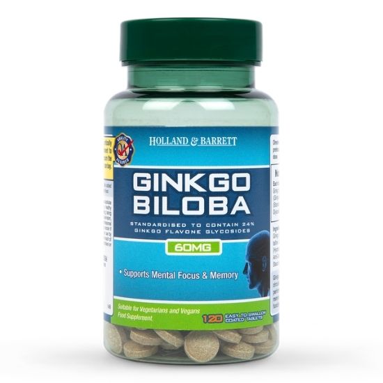 Ginkgo Biloba, 60mg, 120 tablets, Holland & Barrett