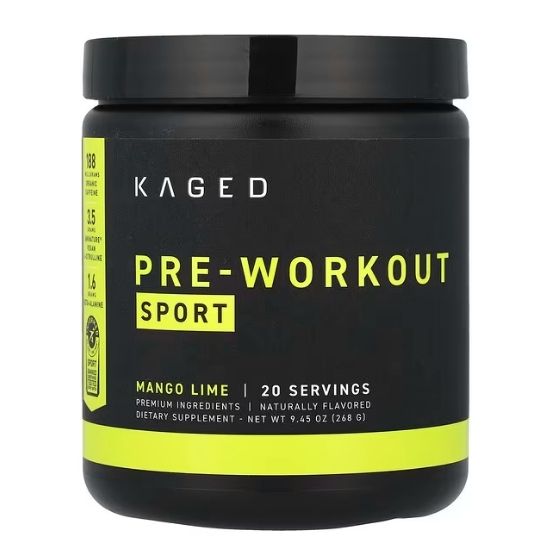 Pre-Workout Sport, Mango Lime, 266g, Kaged Muscle - Vitax.ro