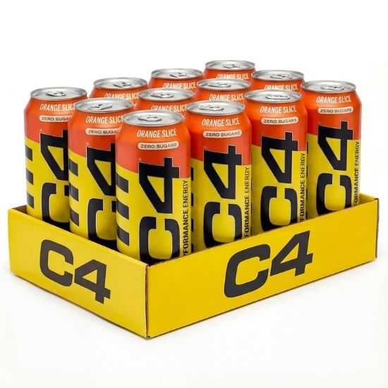 C4 Explosive Energy Drink, Orange Slice, 12 x 500 ml, Cellucor