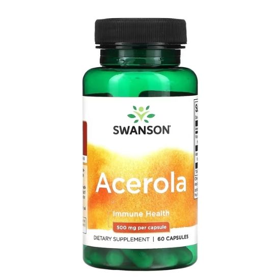 Acerola, 500mg, 60 caps, Swanson - Vitax.ro
