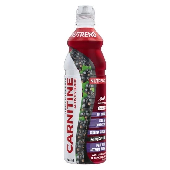 Carnitine Activity Drink with Caffeine, Non Sparkling Blackcurrant, 8 x 750 ml, Nutrend