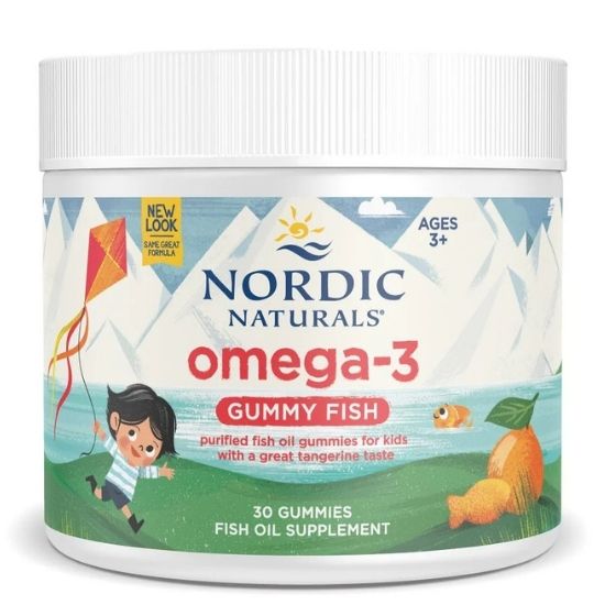 Nordic Omega-3 Gummies, 124mg Tangerine Treats, 30 gummies, Nordic Naturals - Vitax.ro