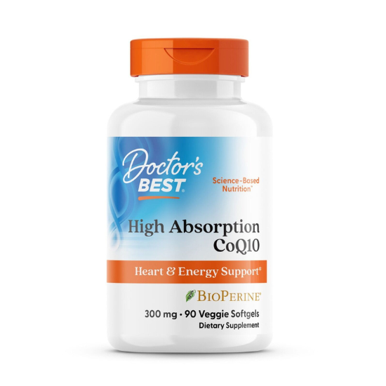High Absorption CoQ10 cu BioPerine, 300mg, 90 veggie softgels, Doctor's Best - Vitax.ro