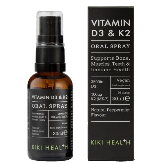 Vitamin D3 & K2 Oral Spray, Natural Peppermint, 30 ml, KIKI Health - Vitax.ro