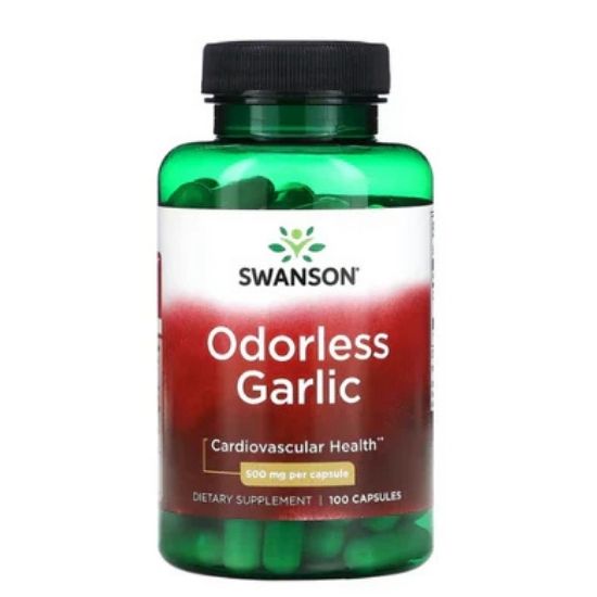 Odorless Garlic, 500mg, 100 caps, Swanson - Vitax.ro
