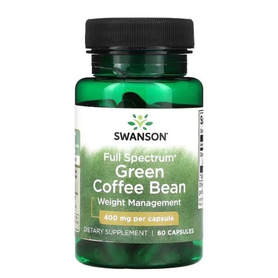 Full Spectrum Green Coffee Bean, 400mg, 60 caps, Swanson - Vitax.ro