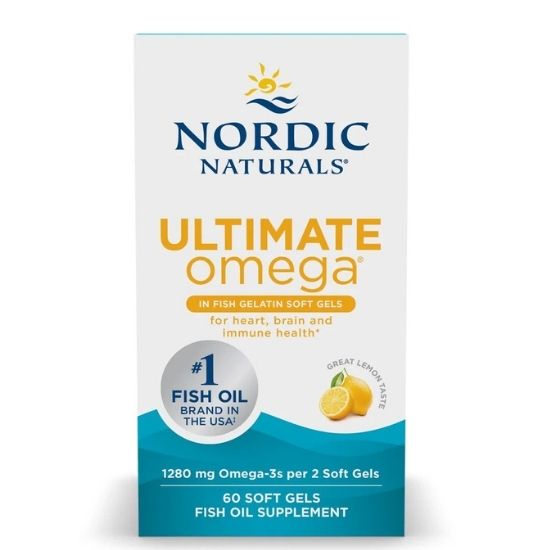 Ultimate Omega in Fish Gelatin, 1280mg Lemon, 60 softgels, Nordic Naturals - Vitax.ro