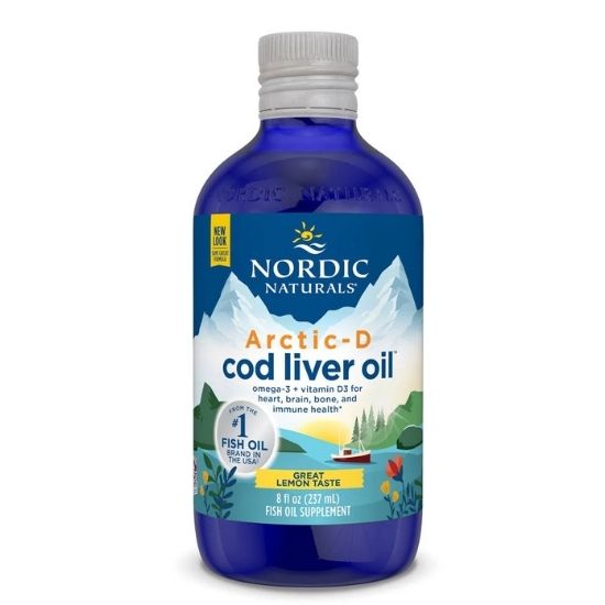 Arctic-D Cod Liver Oil, Lemon, 237 ml, Nordic Naturals - Vitax.ro