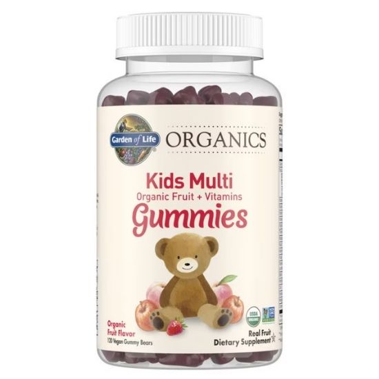 Mykind Organics Kids Multi Gummies, Organic Fruit Flavor, 120 vegan gummy bears, Garden of Life - Vitax.ro