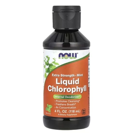 Extra Strength Liquid Chlorophyll, Mint, 118 ml, NOW Foods - Vitax.ro