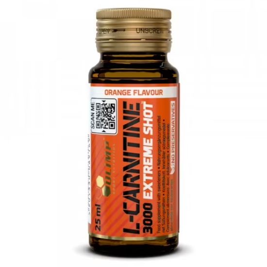 L-Carnitine 3000 Extreme Shot, Orange, 9 x 25 ml, Olimp Nutrition