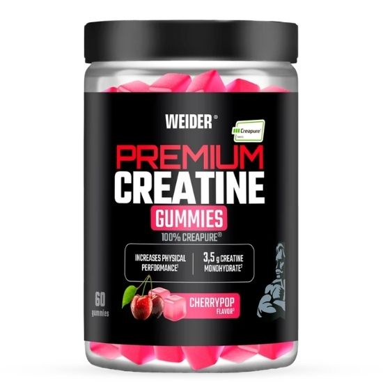 Premium Creatine Gummies, Cherrypop, 60 gummies, Weider