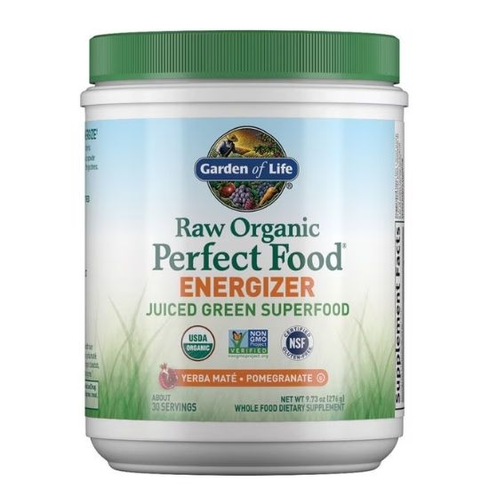Raw Organic Perfect Food Energizer, Yerba Mate & Pomegranate, 276g, Garden of Life - Vitax.ro