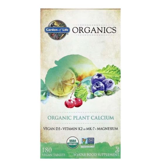 Mykind Organics Plant Calcium, 180 vcaps, Garden of Life - Vitax.ro