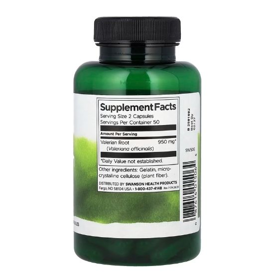 Valerian Root, 475mg, 100 caps, Swanson - Vitax.ro
