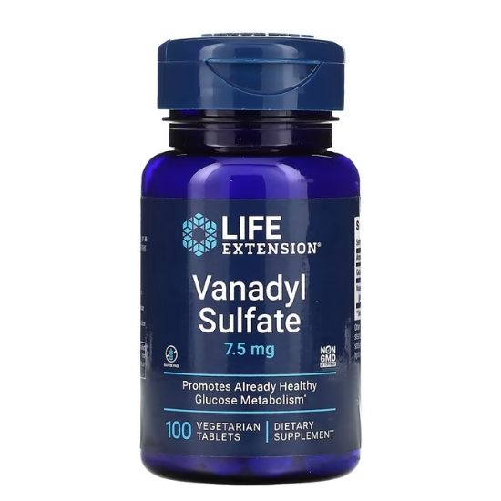 Vanadyl Sulfate, 7.5mg, 100 vegetarian tabs, Life Extension - Vitax.ro