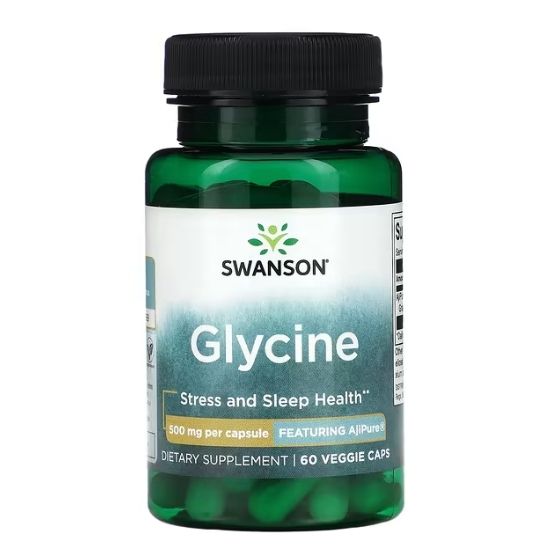 Glycine, 500mg, 60 vcaps, Swanson - Vitax.ro