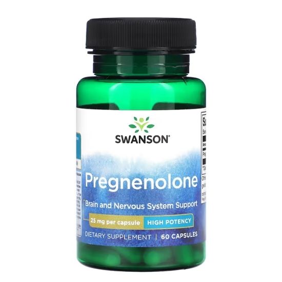 Pregnenolone, 25mg, 60 caps, Swanson - Vitax.ro