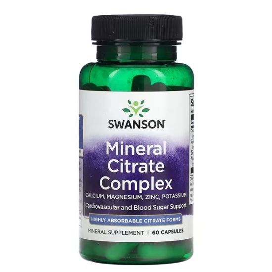 Mineral Citrate Complex, 60 caps, Swanson - Vitax.ro
