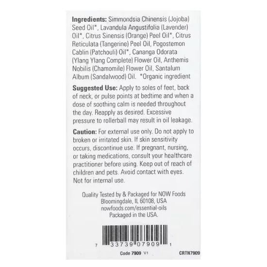 Essential Oil Roll-On, Take a Zen Ten, 10 ml, NOW Foods - Vitax.ro