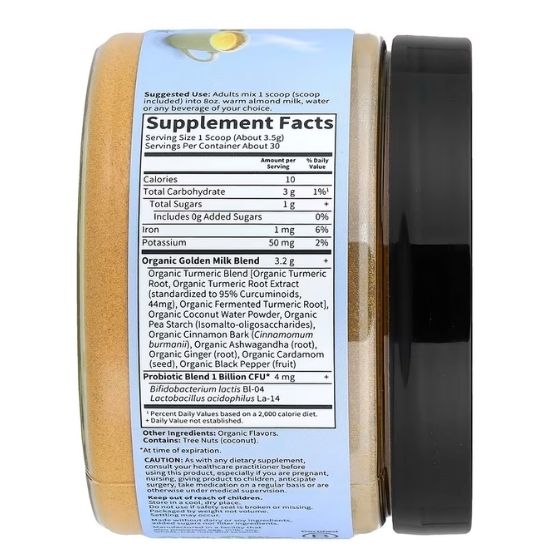 Mykind Organics Golden Milk, 105g, Garden of Life - Vitax.ro