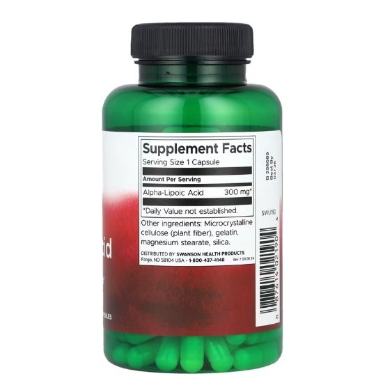 Alpha Lipoic Acid, 300mg, 120 caps, Swanson - Vitax.ro