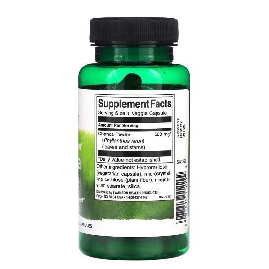 Full Spectrum Chanca Piedra, 500mg, 60 vcaps, Swanson - Vitax.ro