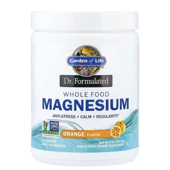 Dr. Formulated Whole Food Magnesium, Orange, 197g, Garden of Life - Vitax.ro