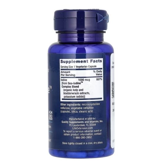 Sea Iodine, 1000mcg, 60 vcaps, Life Extension - Vitax.ro