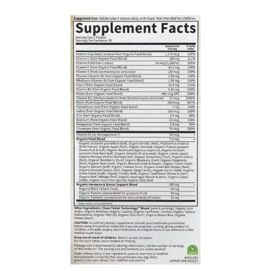 Mykind Organics Women's Multi 40+, 60 vegan tabs, Garden of Life - Vitax.ro