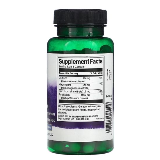 Mineral Citrate Complex, 60 caps, Swanson - Vitax.ro