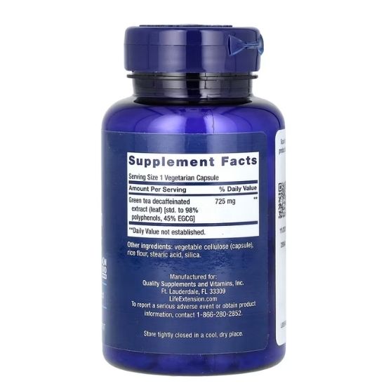 Mega Green Tea Extract, 100 vcaps, Life Extension - Vitax.ro