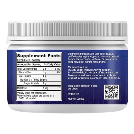 Gummy Science Melatonin, 3mg (Strawberry,  60 gummies, Life Extension - Vitax.ro