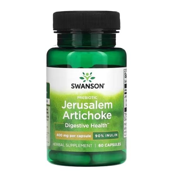 Prebiotic Jerusalem Artichoke, 400mg, 60 caps, Swanson - Vitax.ro