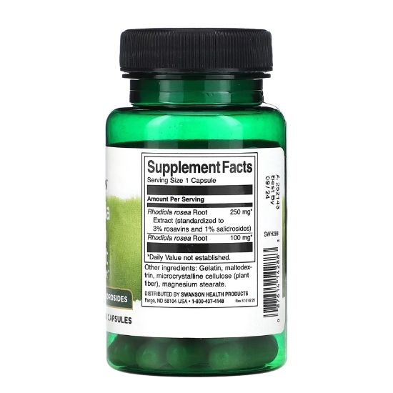 Rhodiola Rosea Extract, 60 caps, Swanson - Vitax.ro