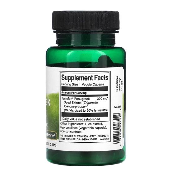 Fenugreek Extract, 300mg, 60 vcaps, Swanson - Vitax.ro