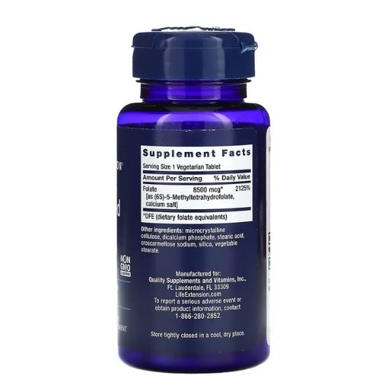 High Potency Optimized Folate, 30 vegetarian tabs, Life Extension - Vitax.ro