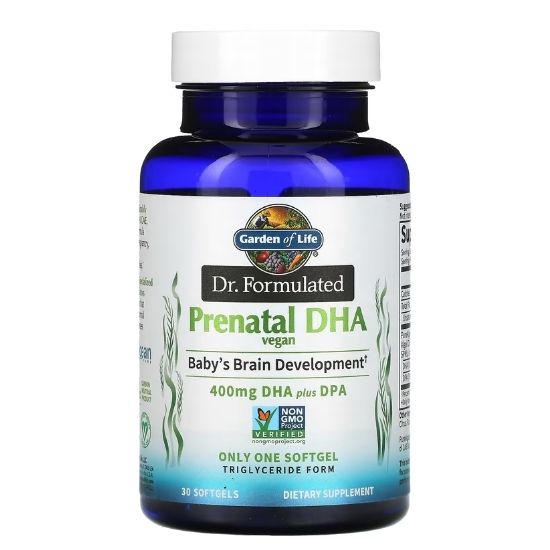 Dr. Formulated Vegan Prenatal DHA, 30 softgels, Garden of Life - Vitax.ro
