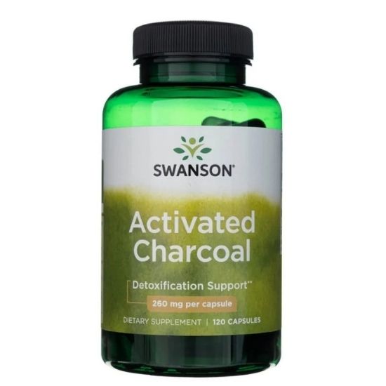 Activated Charcoal, 260mg, 120 caps, Swanson - Vitax.ro
