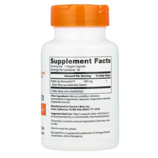 Fisetin cu Novusetin, 100mg, 30 vcaps, Doctor's Best