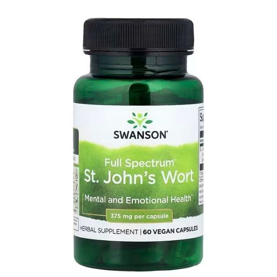 Full Spectrum St. John's Wort, 375mg, 60 caps, Swanson - Vitax.ro