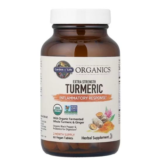 Mykind Organics Extra Strength Turmeric, 60 vegan tabs, Garden of Life - Vitax.ro