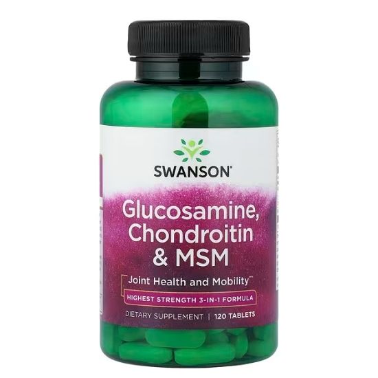 Glucosamine, Chondroitin & MSM, 750mg, 120 tabs, Swanson - Vitax.ro
