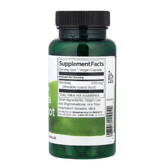 Rhodiola Rosea Root 400mg, 100 caps, Swanson - Vitax.ro