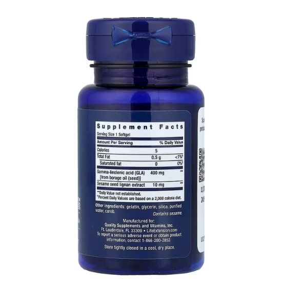 Mega GLA with Sesame Lignans, 30 softgels, Life Extension - Vitax.ro