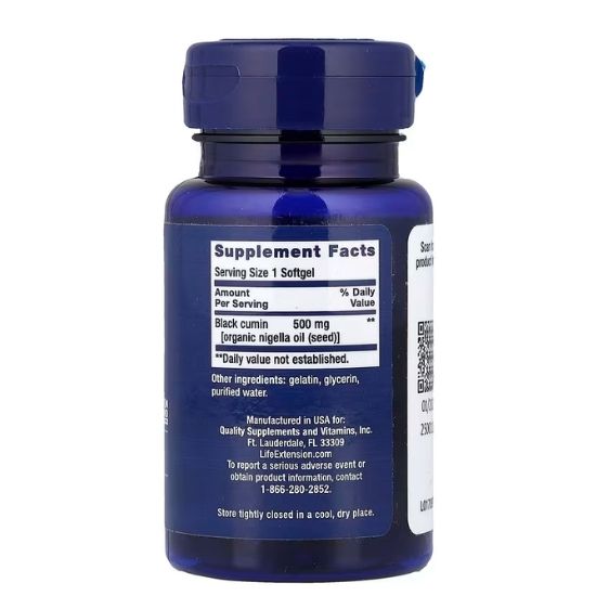 Black Cumin Seed Oil, 60 softgels, Life Extension - Vitax.ro