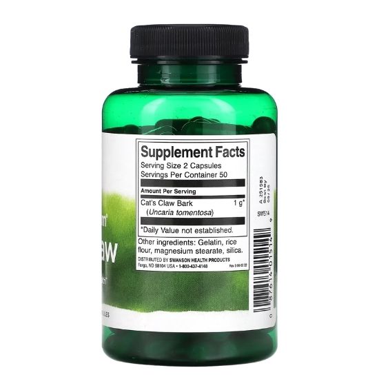 Full Spectrum Cat's Claw, 500mg, 100 caps, Swanson - Vitax.ro