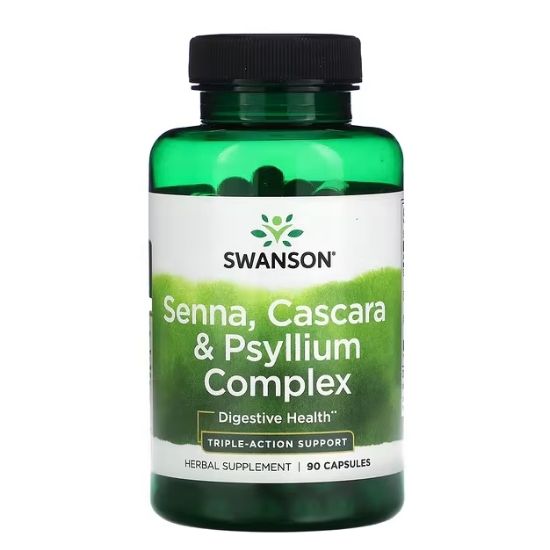 Senna Psyllium Cascara Complex, 90 caps, Swanson - Vitax.ro