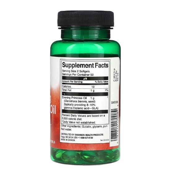 Evening Primrose Oil, 500mg, 100 softgels, Swanson - Vitax.ro